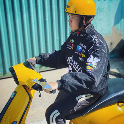 Mũ Bảo hiểm nửa đầu Bulldog Pug đủ màu - Yellow