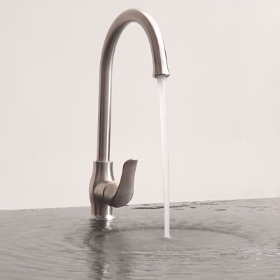 Vòi rửa chén nóng lạnh Inox SUS 304 nguyên khối Eurolife EL-T030 (Trắng vàng)