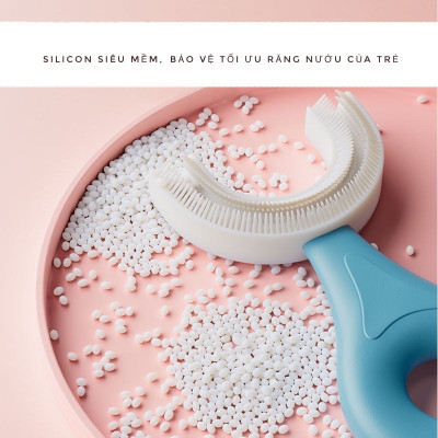Bàn Chải Đánh Răng Silicon Hình Chữ U Cho Trẻ Em MINIIN - Cho Bé Từ 2 - 6 Tuổi