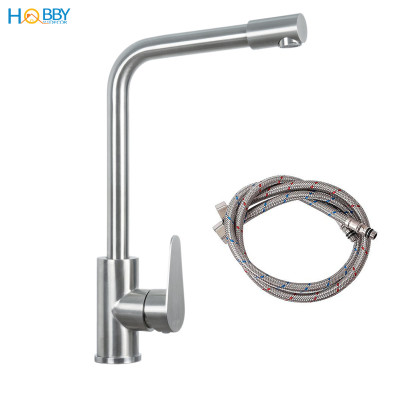 Vòi rửa chén nóng lạnh đầu xoay tròn inox 304 Hobby home decor CRC3