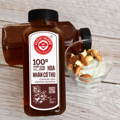 Combo 2 chai cùng loại Mật ong rừng nguyên chất Honimore Hoa Nhãn Cổ Thụ 500g