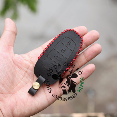 Bao da dành cho chìa khoá Hyundai SantaFe 2021 2022 FL handmade da thật 011