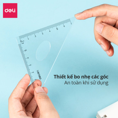 Bộ thước kẻ, thước đo độ, eke học sinh - Bộ dụng cụ học tập 4 chiếc  - 79529