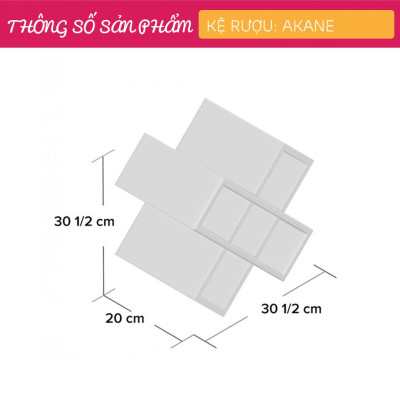 Tủ để rượu nhỏ gọn tiết kiệm diện tích SMLIFE Akanes