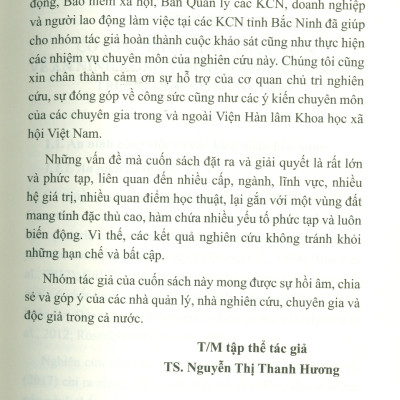 An Ninh Công Việc Của Công Nhân Tại Các Khu Công Nghiệp Vùng Kinh Tế Trọng Điểm Bắc Bộ - Trường Hợp Tỉnh Bắc Ninh (Sách chuyên khảo)