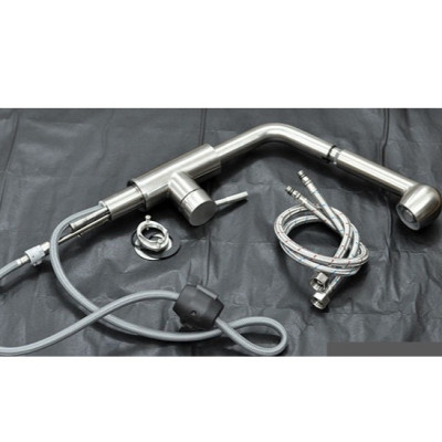 Vòi rửa bát nóng lạnh inox 304 rút dây 01 