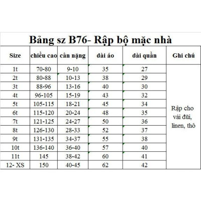Rập giấy bộ quần áo mã B76 (BẢN VẼ)