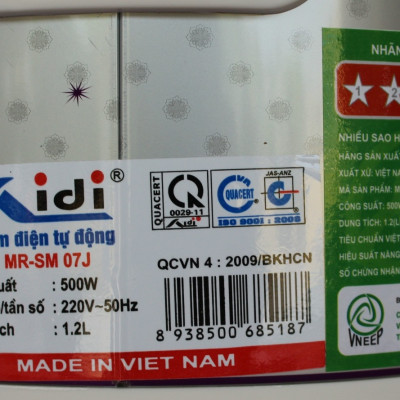 Nồi Cơm Điện Tự Động Nắp Gài Aidi MR-SM 07J (1,2 lít) - Màu Ngẫu Nhiên - Hàng Chính Hãng