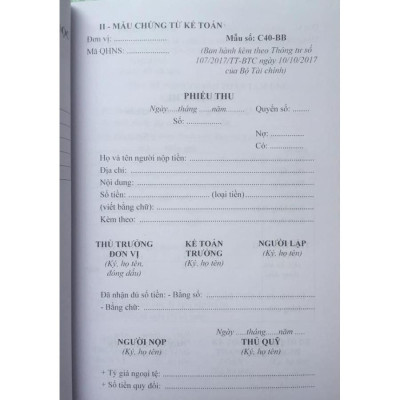 Chế độ kế toán hành chính sự nghiệp (Ban hành theo thông tư 107/2017/TT-BTC ngày 10/10/2017 của Bộ tài chính) 