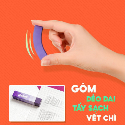 Gôm Tẩy Creativ - Thiên Long E-031 - Màu Xanh