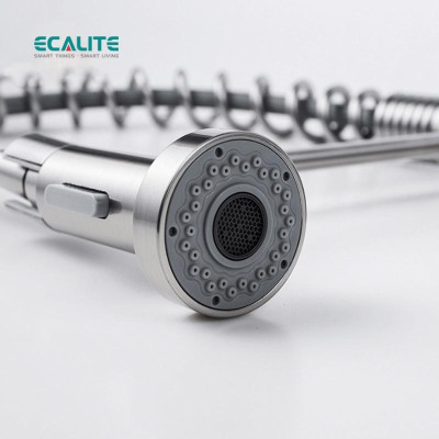 Vòi Rửa Chén Nóng Lạnh Single Control Ecalite EF-K102C - Có Dây Rút - Điều Chỉnh Tia Nước - Đồng Mạ Chrome Cực Đẹp - Hàng Chính Hãng