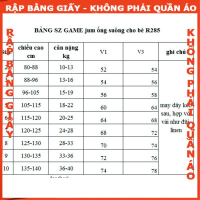 Rập giấy A0 đầm bé gái mã R285 (BẢN VẼ)