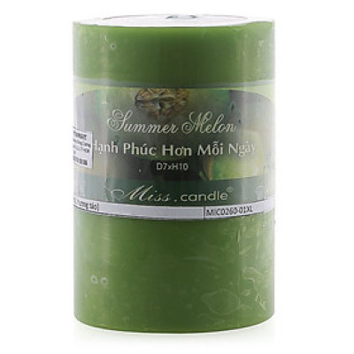 Nến thơm trụ tròn D7H10 Miss Candle MIC0260 7 x 10 cm 