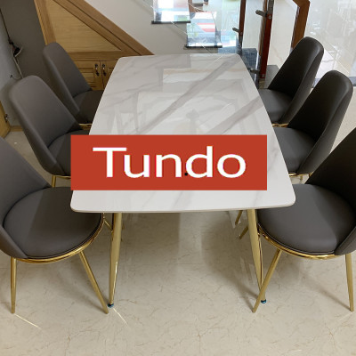 Bộ bàn ghế phòng ăn Tundo 6 ghế mặt đá cao cấp