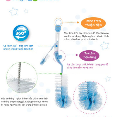 BỘ 3 CỌ RỬA BÌNH SỮA KUKU KU5357