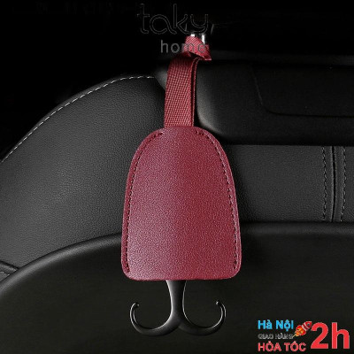 Móc Hợp Kim, Bọc Da Cao Cấp, Gắn Sau Lưng Ghế Ôtô, Treo Đồ Tiện Dụng, Gọn Gàng Trong Xe Hơi. TakyHome 9722
