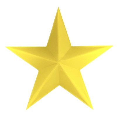 Ngôi sao mica vàng NSM40 40cm 2mm hút nổi