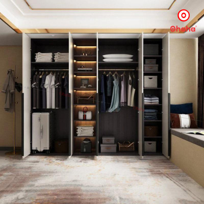 [Miễn phí lắp đặt & vận chuyển - Trả góp 0%] Tủ quần áo gỗ MDF lõi xanh chống ẩm cao cấp thiết kế thông minh tiện lợi với nhiều cánh và ngăn chứa - Màu sắc có thể đổi theo yêu cầu thương hiệu Ohaha - TACC007
