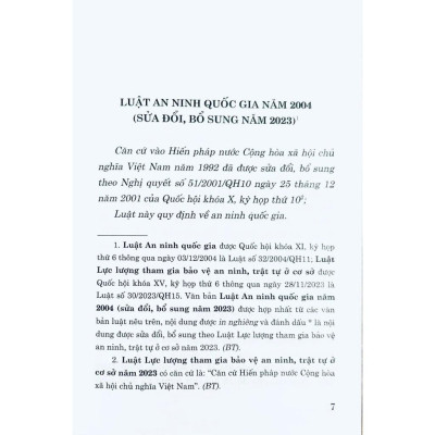 Sách - Luật An Ninh Quốc Gia Năm 2024 (Sửa Đổi, Bổ Sung Năm 2023) - NXB Chính Trị Quốc Gia