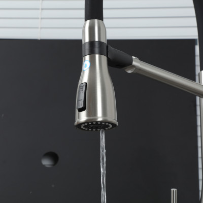 VÒI BẾP CAO CẤP 3 ĐƯỜNG NƯỚC TÍCH HỢP RO NHẬP KHẨU NGA GAPPO G4399-75 CẦN MỀM ĐẦU CHỤM LOE MÀU INOX - HÀNG CHÍNH HÃNG