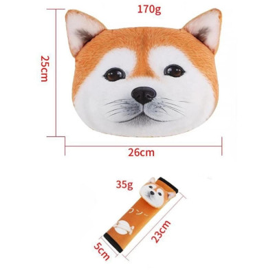 GỐI TỰA ĐẦU Hình Thú Cưng, BỌC DÂY AN TOÀN 3D Hình Chó Husky | Dễ Thương, Đáng Yêu, Ngộ Nghĩnh