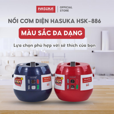 Nồi cơm điện HASUKA HSK-886 dung tích 2L, công suất 700W - Lòng niêu dầy phủ chống dính ceramic, chống xước siêu bền - HÀNG CHÍNH HÃNG