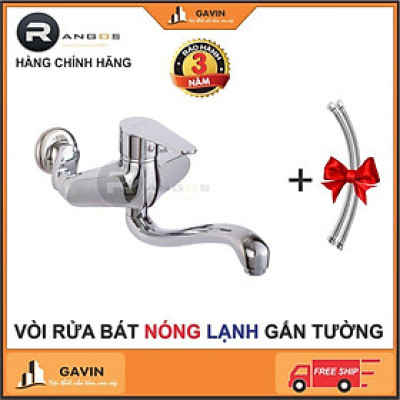 Vòi rửa bát nóng lạnh gắn tường cao cấp Rangos RG-507