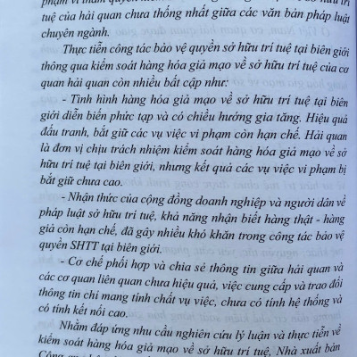 Kiểm Soát Hàng Hoá Giả Mạo Về Sở Hữu Trí Tuệ Tại Biên Giới Của Hải Quan Việt Nam