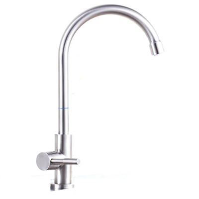 Vòi nước rửa chén lạnh KG50 inox304 cao cấp dùng cho mọi bồn rửa, tặng kèm dây cấp nước 40cm- Hàng chính hãng