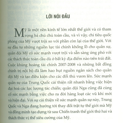 Chi Tiêu Quốc Phòng Của Mỹ Thách Thức Vị Thế Siêu Cường -  Cù Chí Lợi chủ biên 