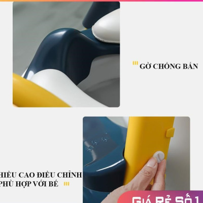 Nắp thu nhỏ bồn cầu cho trẻ, có thang và tay vịn chắc chắn, gấp mở gọn gàng
