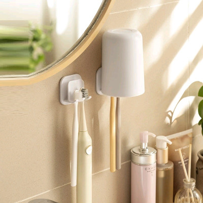 Giá - Móc Nhựa Dán Tường Treo Bàn Chải Đánh Răng Và Úp Cốc Gắn Tường Nhà Tắm Giúp Luôn Khô Ráo, Sạch Sẽ, Takyhome 4013