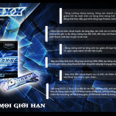 DMAXX thức uống bổ sung vitamin năng lượng có đường DAMODE 2 gói dùng thử màu xanh