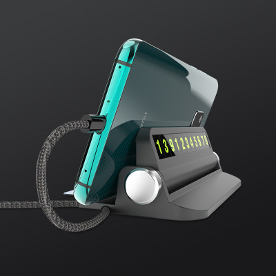 Bảng số điện thoại gắn táp lô ô tô kiêm giá để điện thoại 