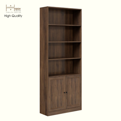 HAPPY FURNITURE , MATTA - Kệ sách 6 tầng 2 cánh mở, KSA_067 , 80cm x 28cm x 200cm DxRxC