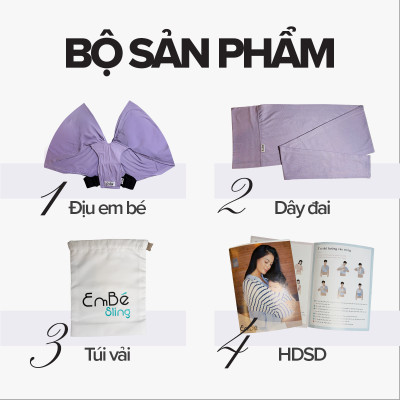 [Thiết Kế Mới - Màu Charcoal] Địu Vải Em Bé Sling Baby Sling Nova/Nova Plus Dễ Địu Êm Vai An Toàn Cho Bé 0–24 Tháng