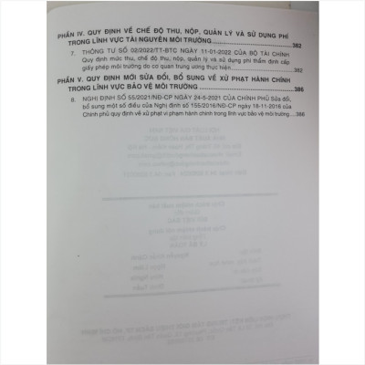 Sách Luật Bảo Vệ Môi Trường (có hiệu lực từ ngày 01-01-2022) và Văn Bản Hướng Dẫn Thi Hành - V2090P