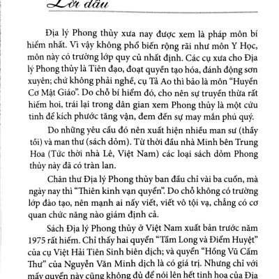 Quyết Địa Tinh Thư Điểm Huyệt Bộ - Tổng Hợp Tinh Hoa Địa Lý Phong Thủy Trân Tàng Bí Ẩn (Tập 1) - Võ Văn Ba (Tuệ Minh)