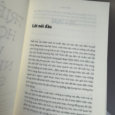 TRIẾT HỌC VÀ NHÂN SINH – Hồ Thích – Nhã Nam