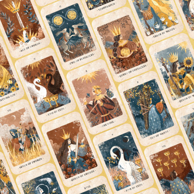 [Boxset Việt Hoá]  The Solar Kingdom (Bộ Bài Tarot & Sách Hướng Dẫn)