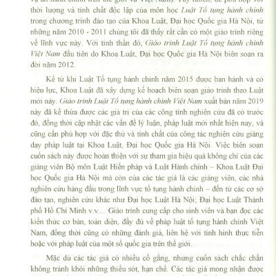 Giáo Trình Luật Tố Tụng Hành Chính Việt Nam - GS. TS. Phạm Hồng Thái, PGS.TS. Bùi Tiến Đạt (Đồng chủ biên) - Tái bản lần thứ nhất - (Bìa mềm)