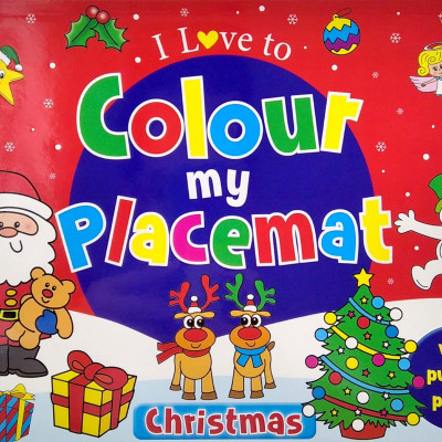 I Love To Colour My Placemat - Christmas (Red)