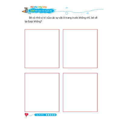 Sách - 500 Trò Chơi Rèn Luyện IQ Cho Trẻ 4 - 10 Tuổi - Khả Năng Tưởng Tượng - Minh Thắng