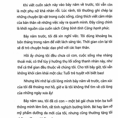 Càng Bình Tĩnh Càng Hạnh Phúc