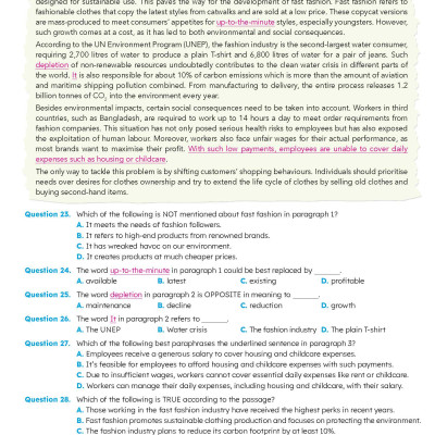Bộ đề thi thử Tốt nghiệp THPT môn tiếng Anh 2025 - Tập 2