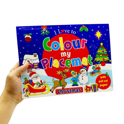 I Love To Colour My Placemat - Christmas (Blue)