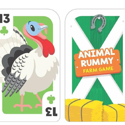 School Zone Farm Animal Rummy Flash Card Game