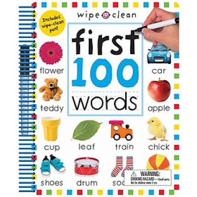 Wipe Clean: First 100 Words - Extended Edition: Includes Wipe-Clean Pen