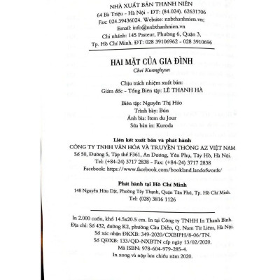 Sách - Hai Mặt Của Gia Đình - Choi Kwanghuyn - AZ Việt Nam