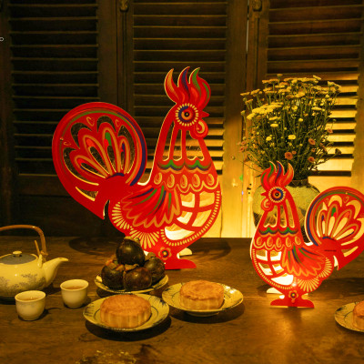 Lồng đèn Trung Thu - Lồng đèn trang trí "Ký ức tuổi thơ" hình Gà (size lớn)